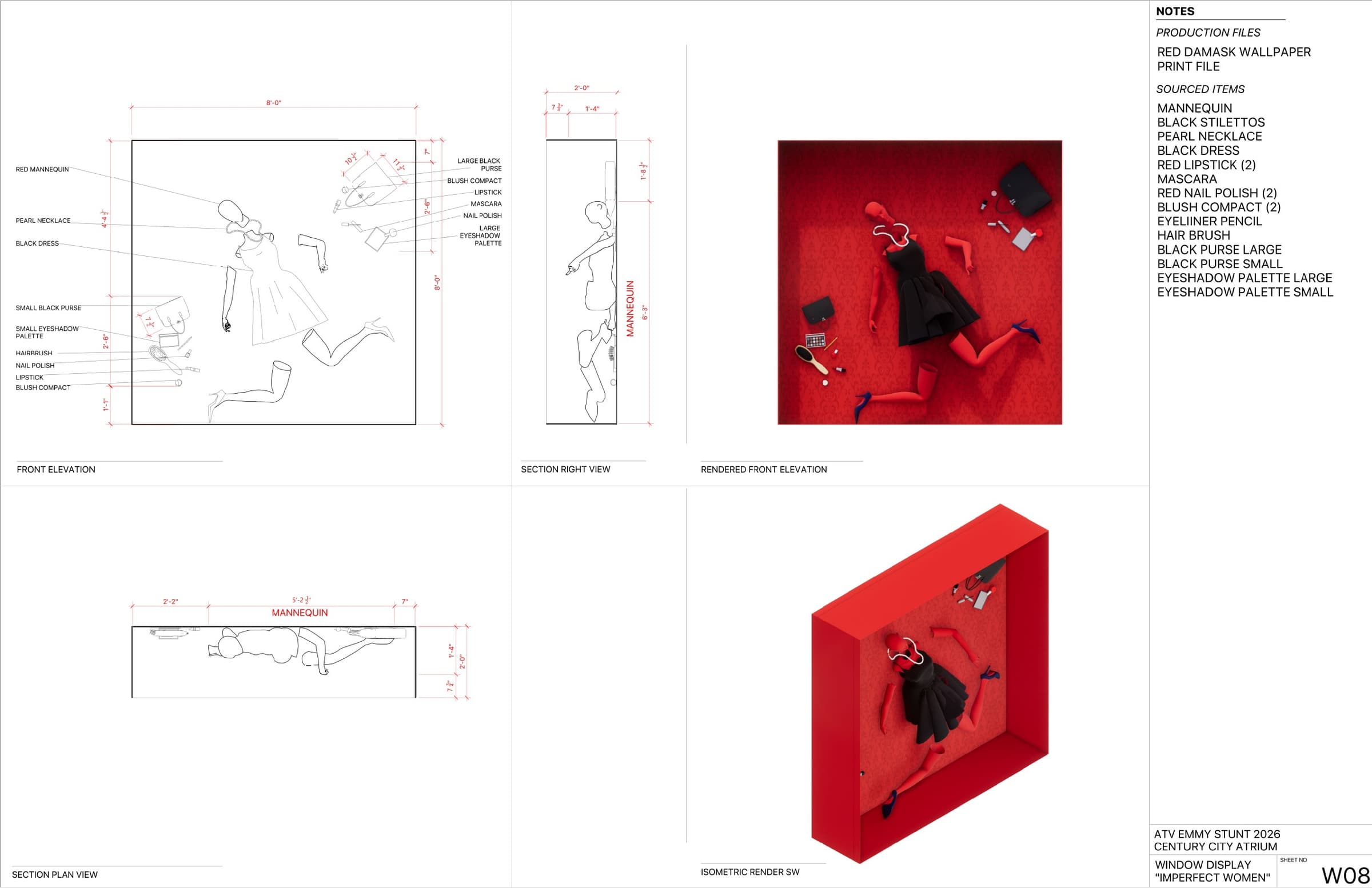 Apple TV Century City Mall Pop Up, Build Drawings 3