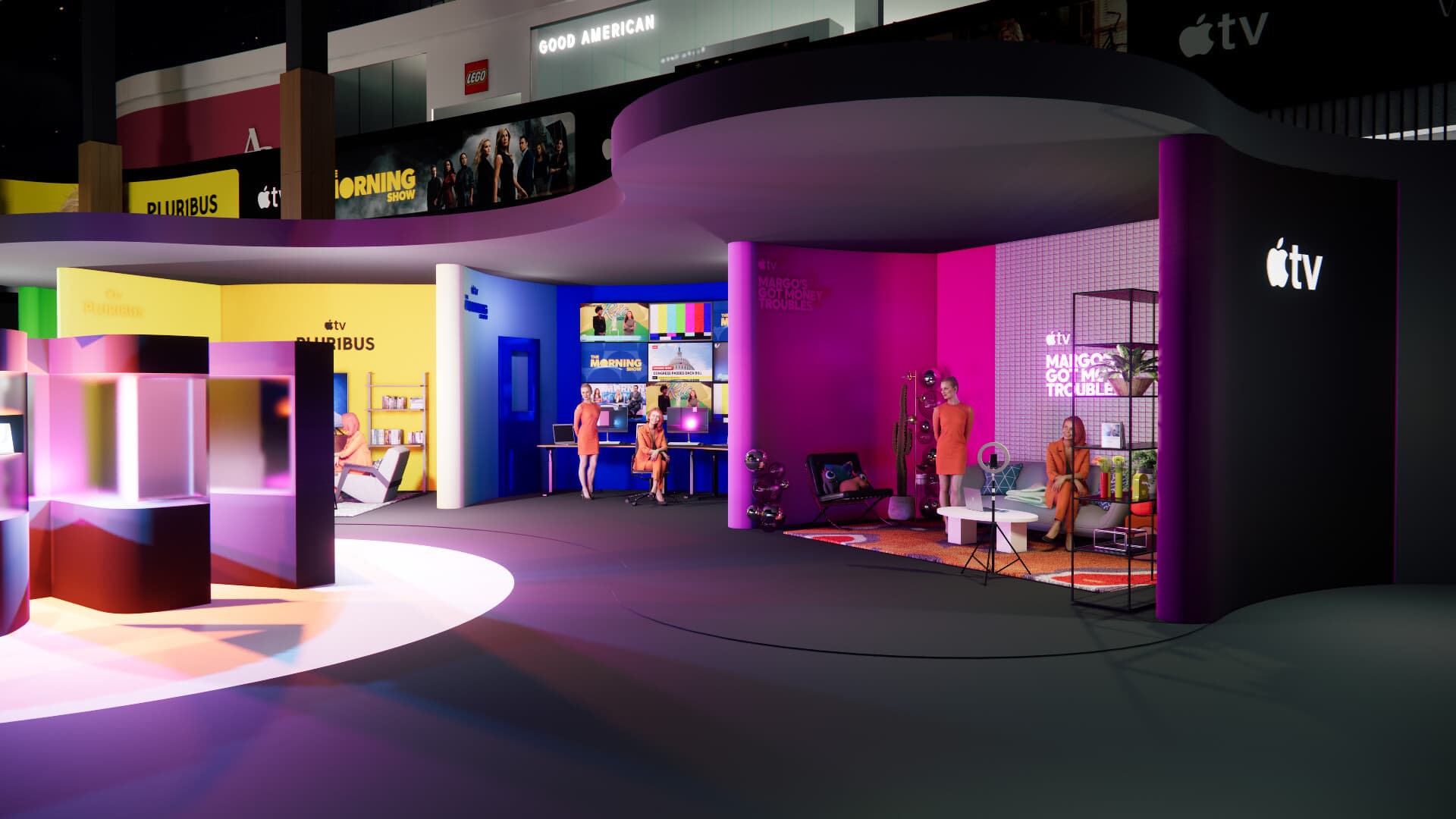 Apple TV Century City Mall Pop Up, Renderings 2