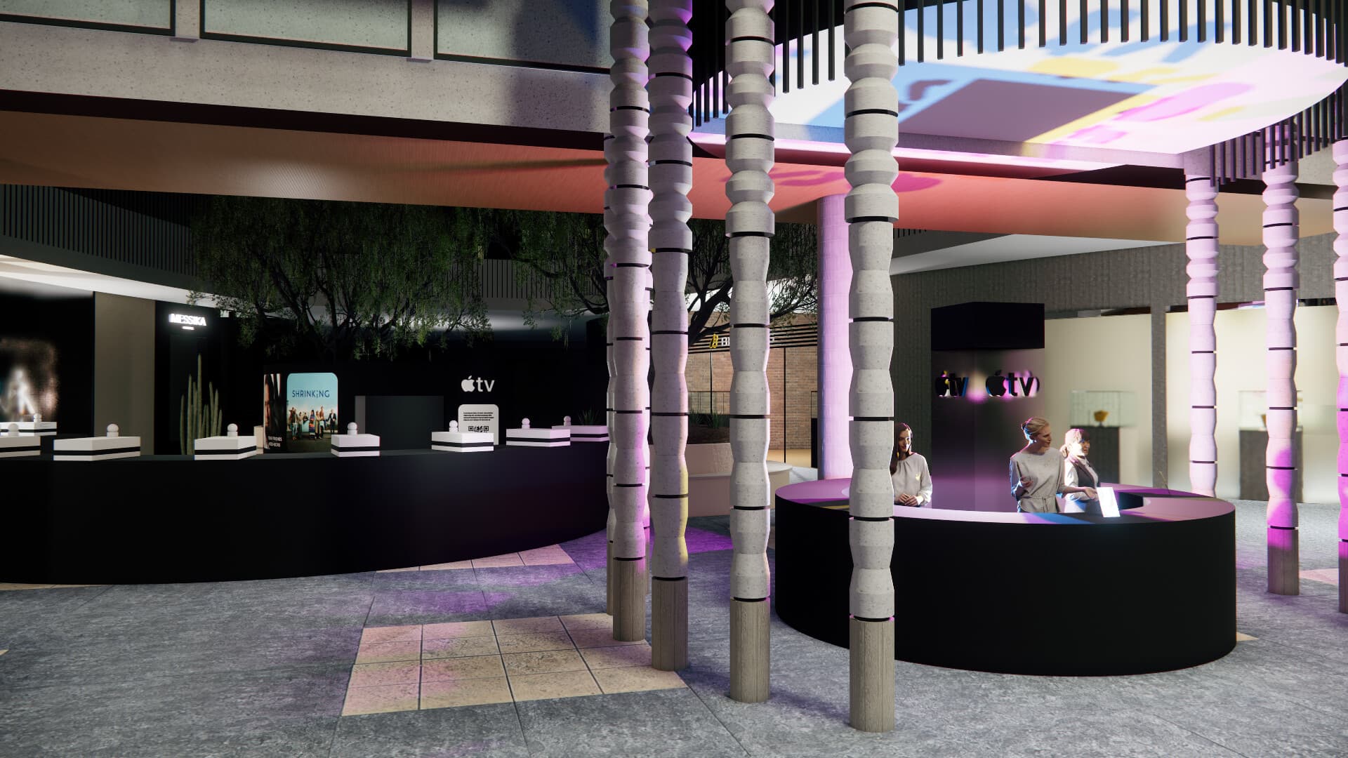 Apple TV Century City Mall Pop Up, Renderings 4