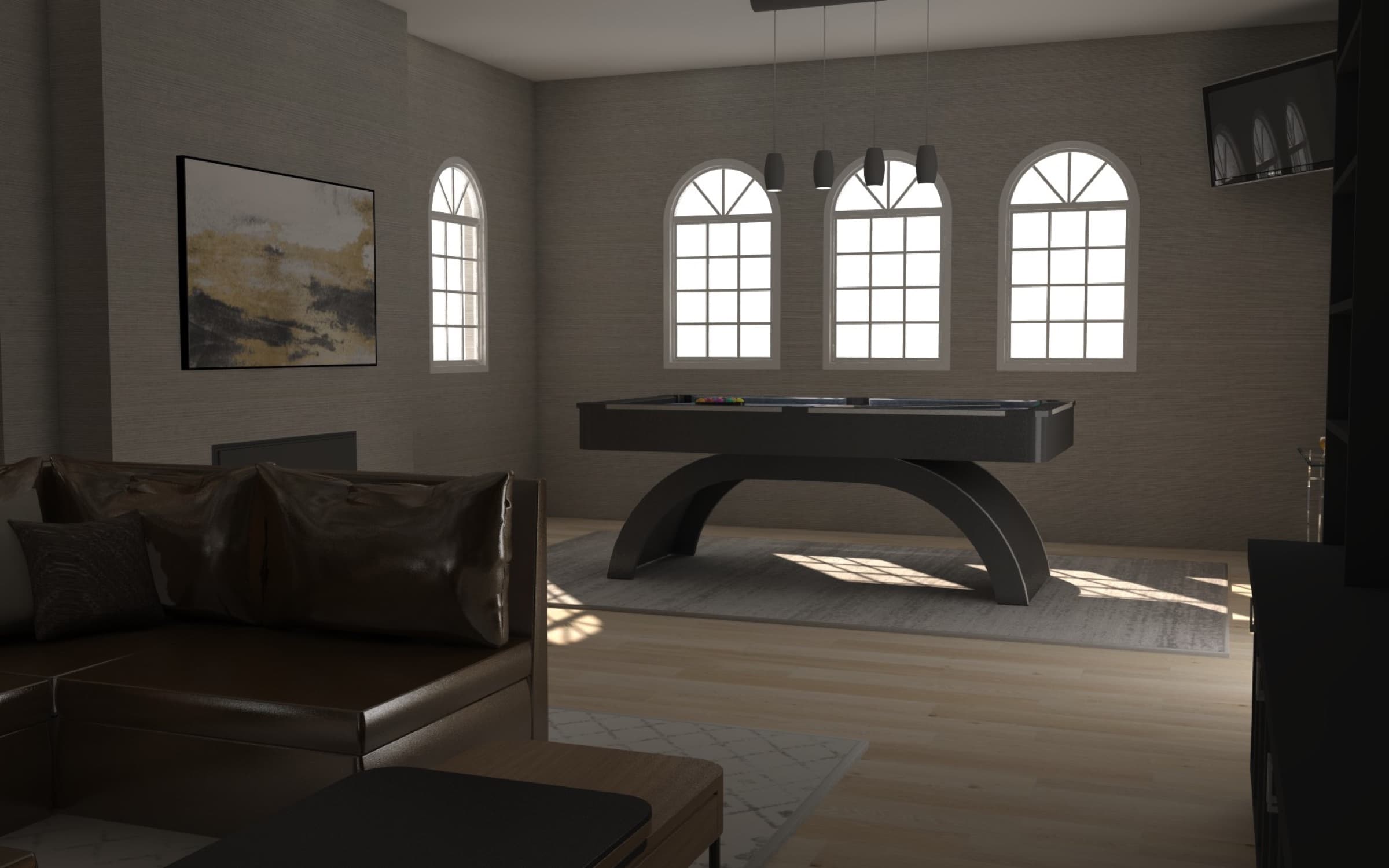 Luxury Add-On — Pool Table Detail - Rendering