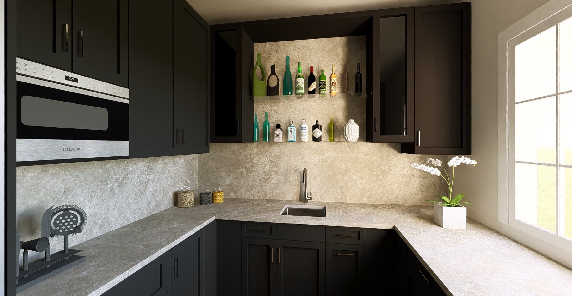 Luxury Add-On, Wet Bar - Rendering